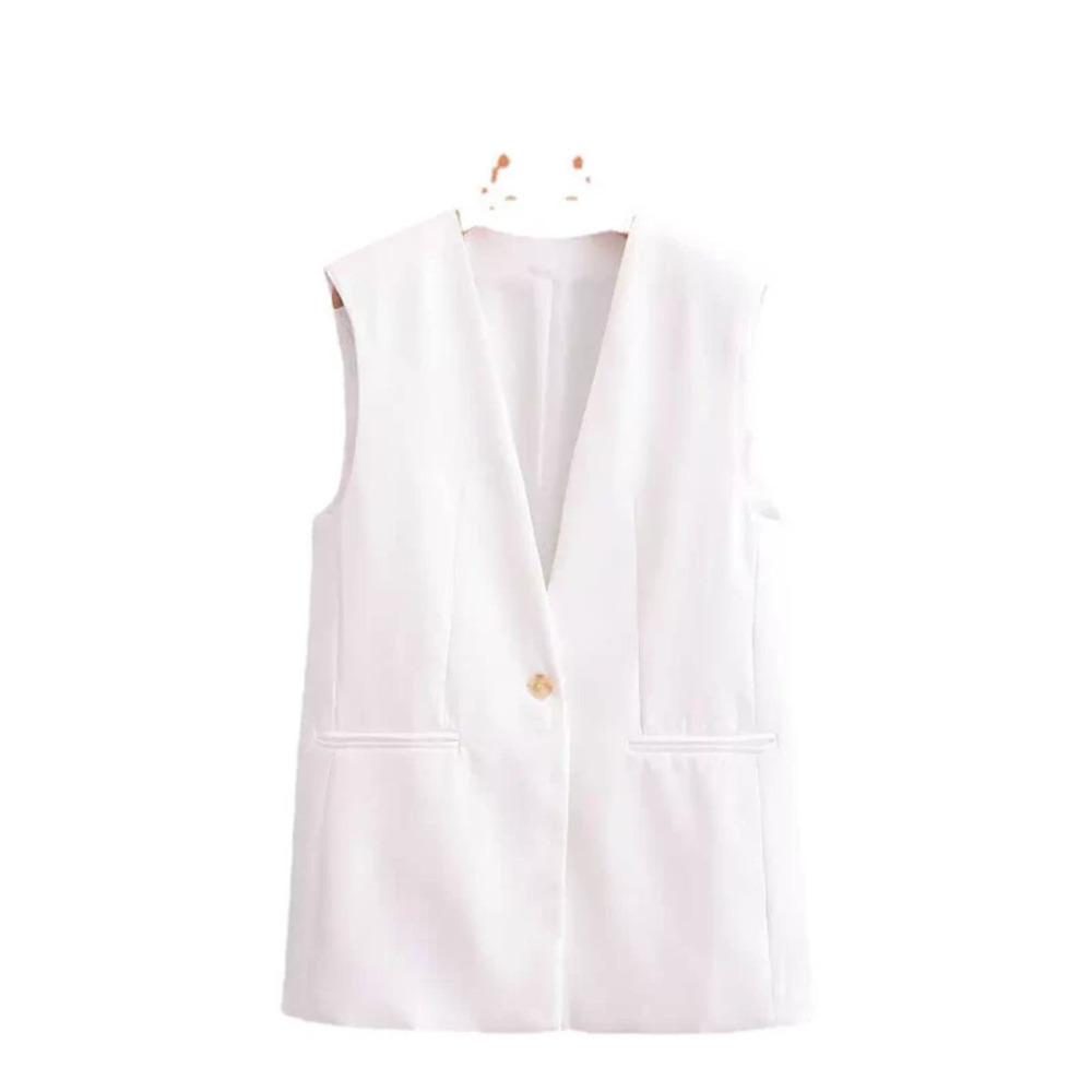 White Vest Sleeveless Tank Top